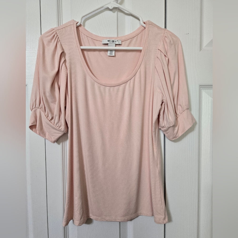 Pink T-Shirt Blouse Top WHBM, Size Small, Excellent Condition